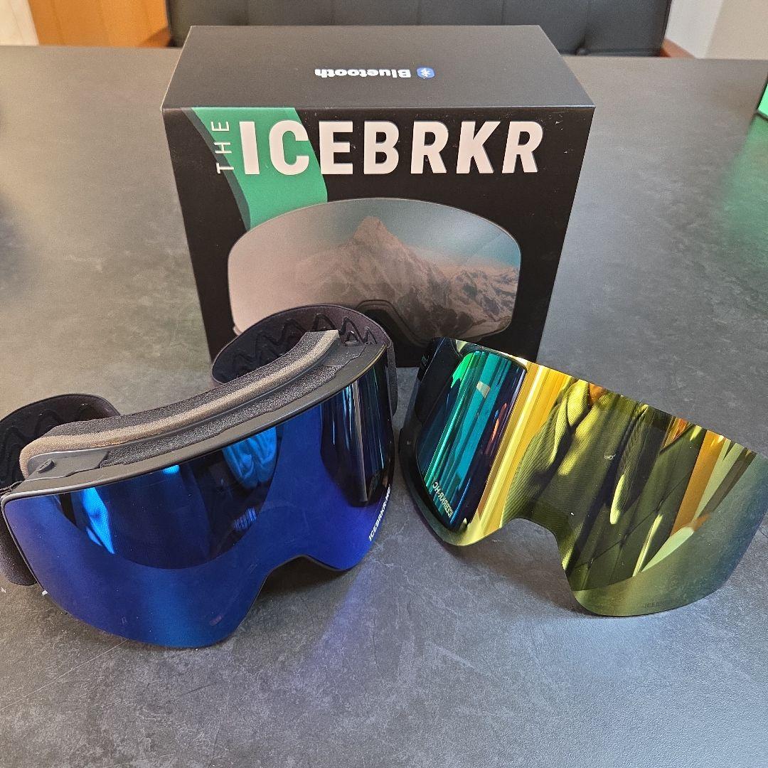 ICEBRKR ゴーグル (ブルーレンズ) 交換レンズ付き(レッド)