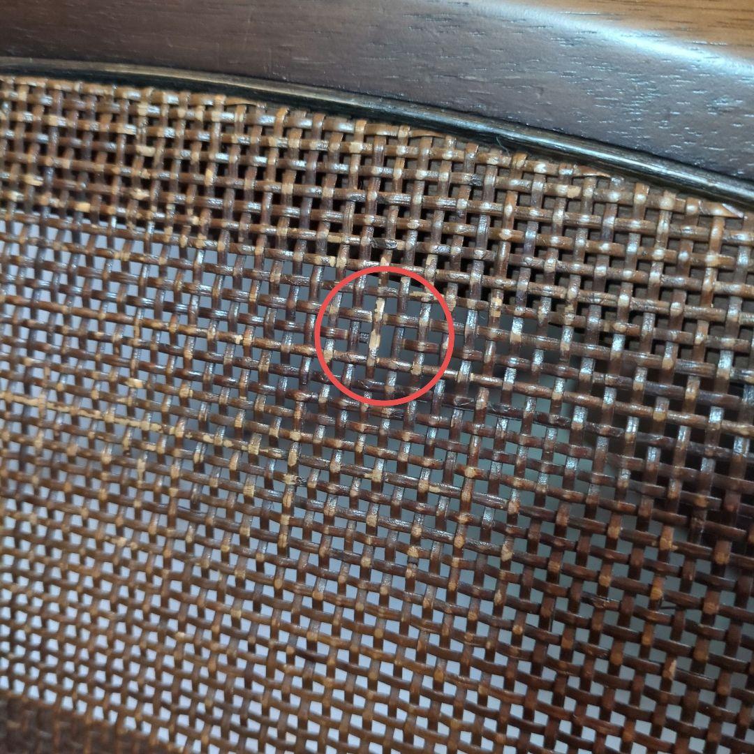 マルニ木工◆ビンテージ　ラタン　本革　ソファ　アーム　チェア 椅子 イス ①