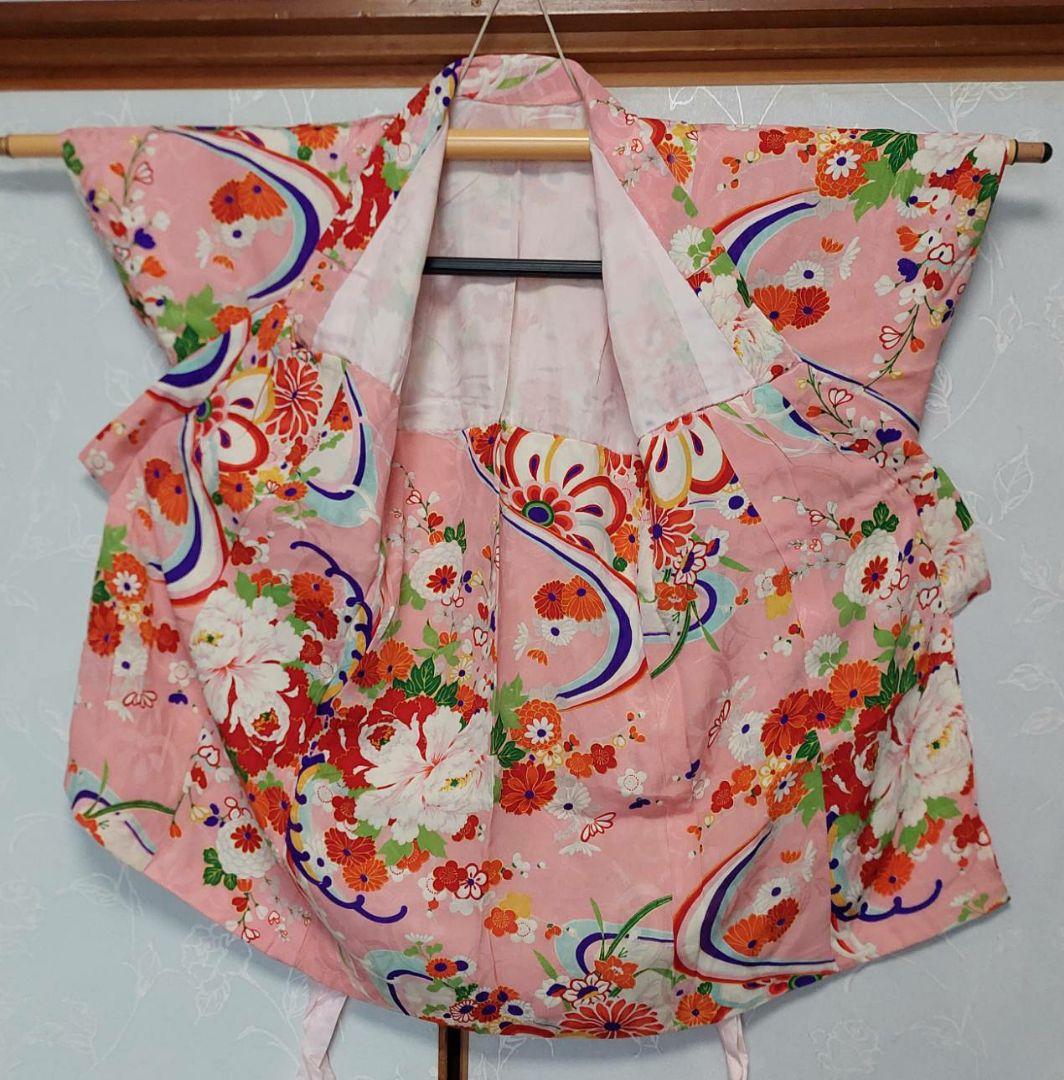 NA108アンティーク子供着物七五三正絹綺麗着丈72センチ裄丈36センチ