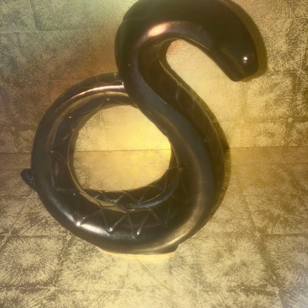 【特級呪物】尽きることのない金運の循環　蛇神様のオブジェ　縁起物　開運　幸運