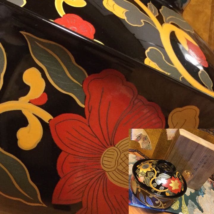 A64 木製漆器 懐石道具 ８代目象彦 極上蒔絵 長寛写　砂金袋形　1客