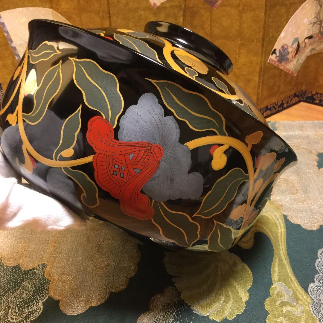 A64 木製漆器 懐石道具 ８代目象彦 極上蒔絵 長寛写　砂金袋形　1客