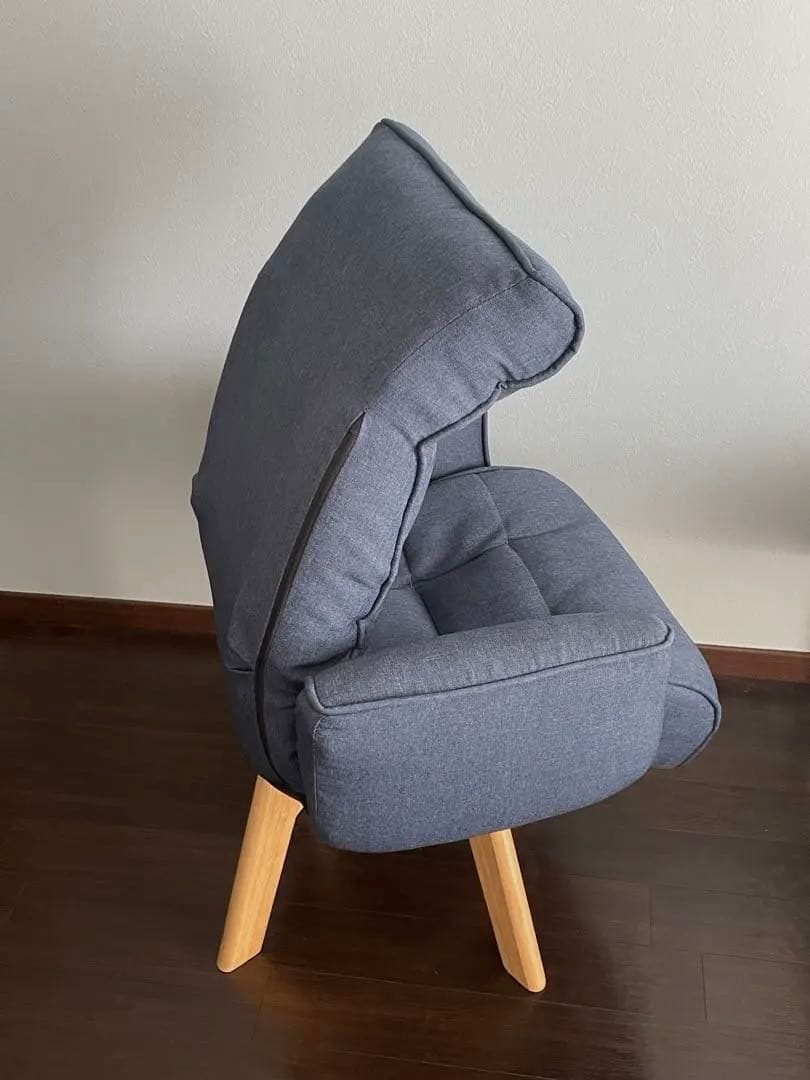 送料込】アイリスオーヤマ 回転ファブリックチェア 椅子　ネイビー FAC-KHB