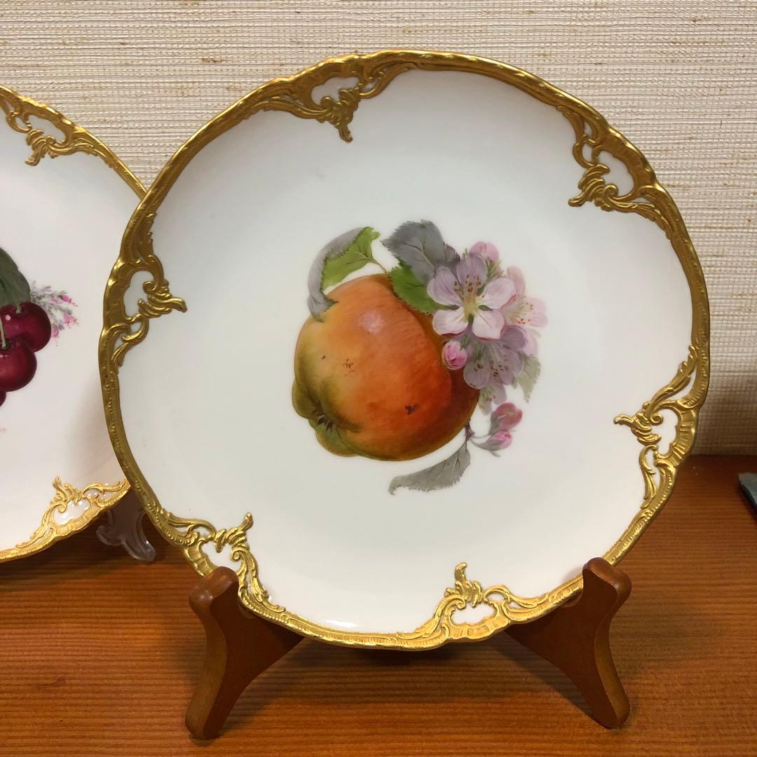 KPMべルリン　金盛縁果物画プレート