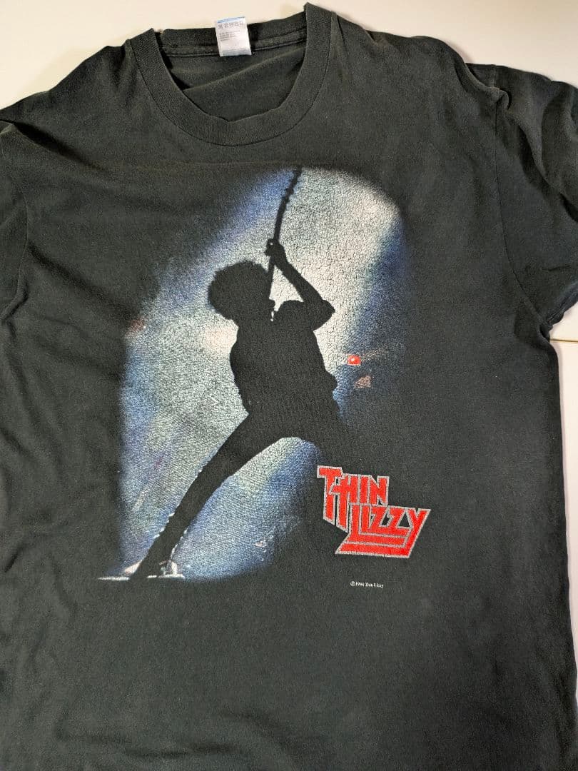 TURU　90s USA製　THIN LIZZY　Ｔシャツ　Ｌ　 ブラック