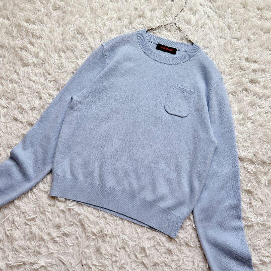 美品 CABaN 2024 コットン カシミヤ ニット クルーネック 現行モデル