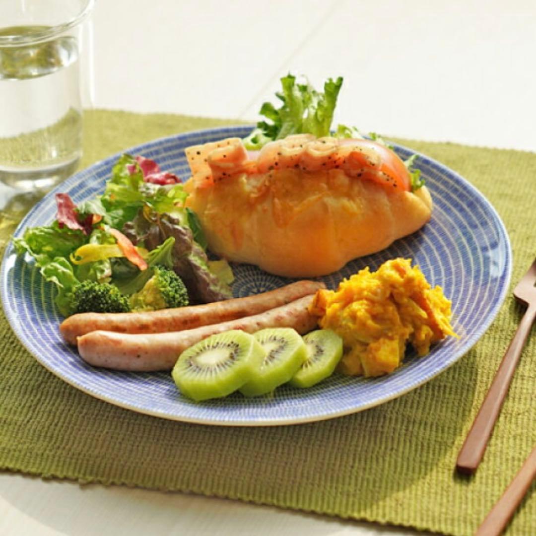 旧ロゴ　新品ARABIA 24h Avec プレート 20cm ブルー