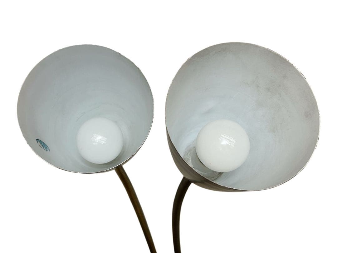 50s ビンテージ 2灯 ツインアーム グースネック フロアランプ ライト