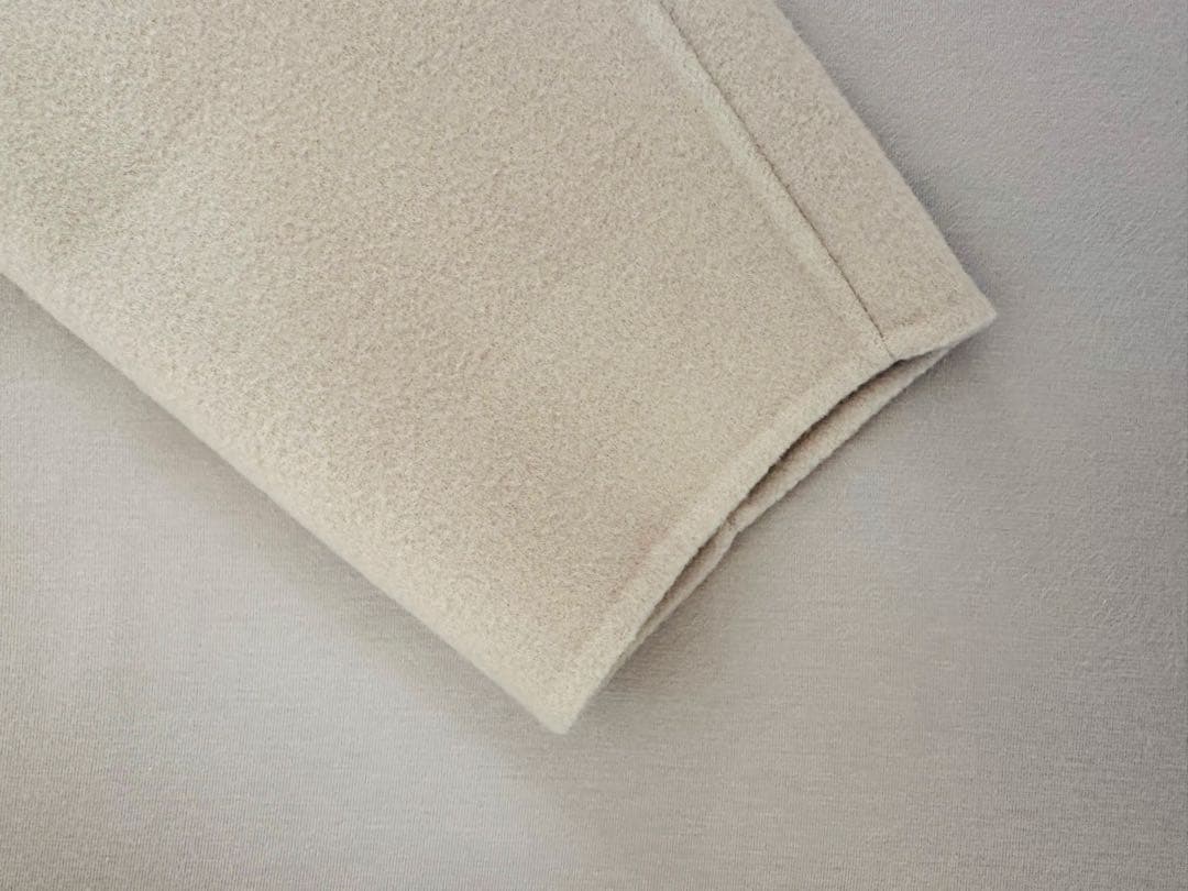 Whim Gazette ノーカラーリバーロングコート 定価99000円