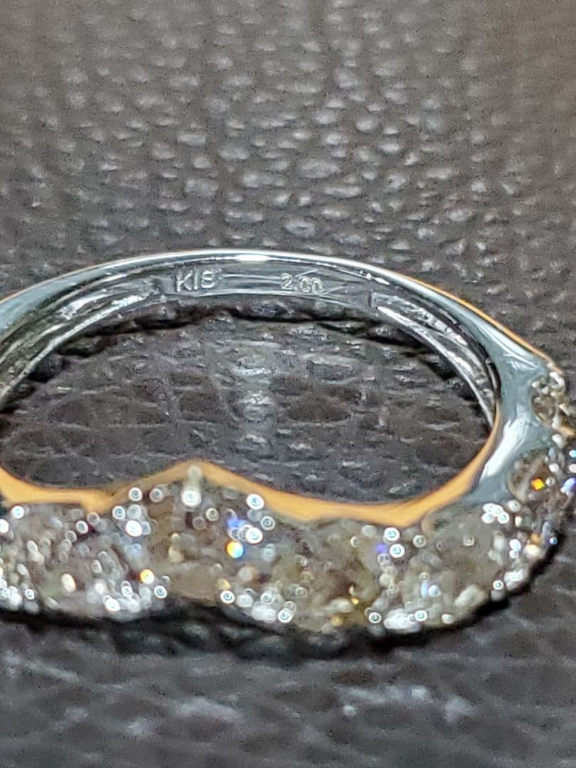 こ*読様 V字型K18WGエタニティリング2.0ct