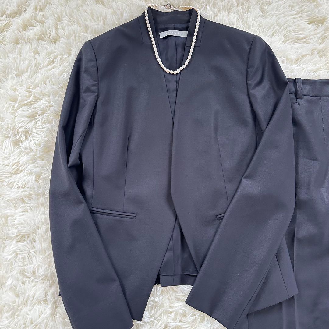 【美品】Theory luxe EXECUTIVE ノーカラー パンツスーツ36