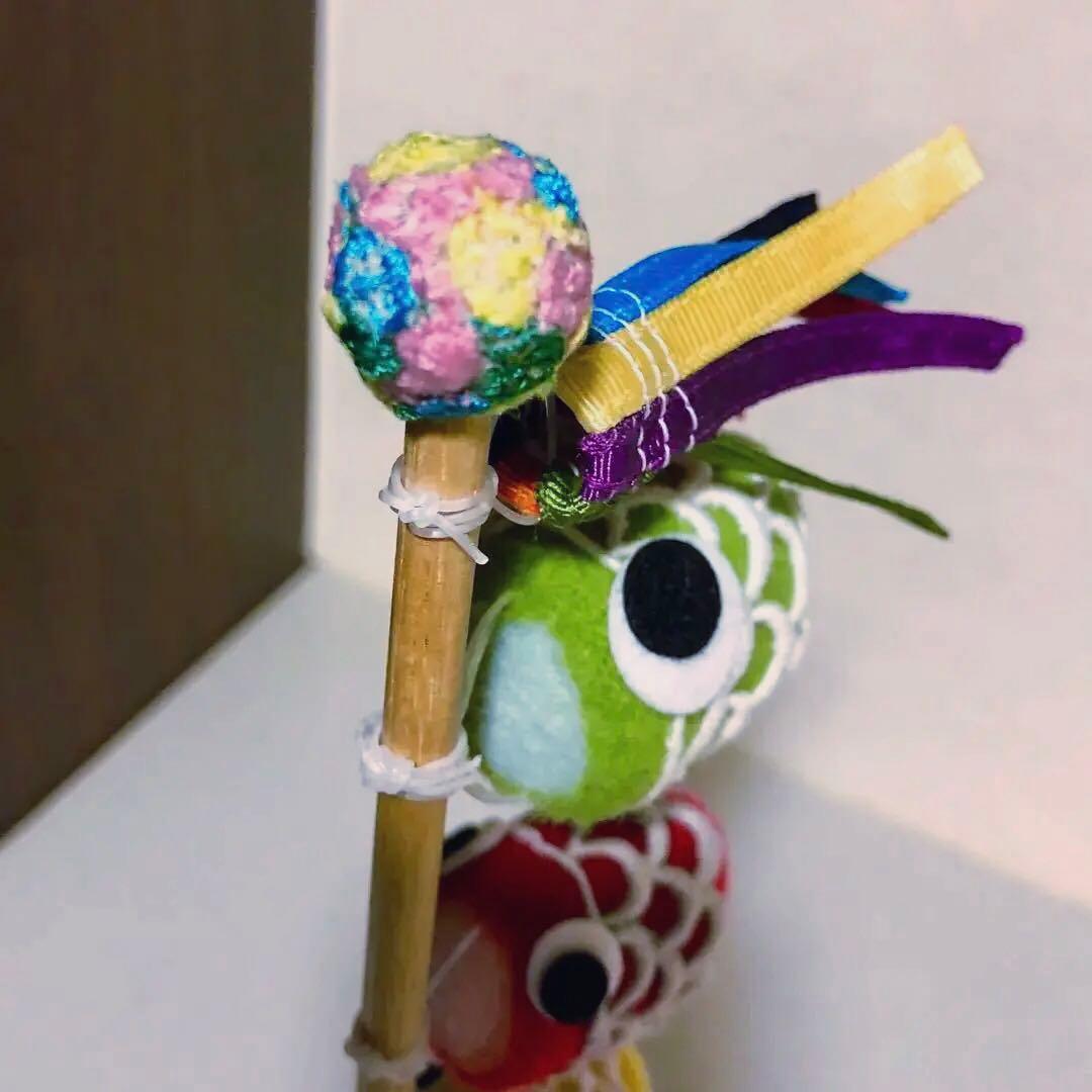 ミナペルホネン「mermaid」リボンと「skyful」を使った鯉のぼり