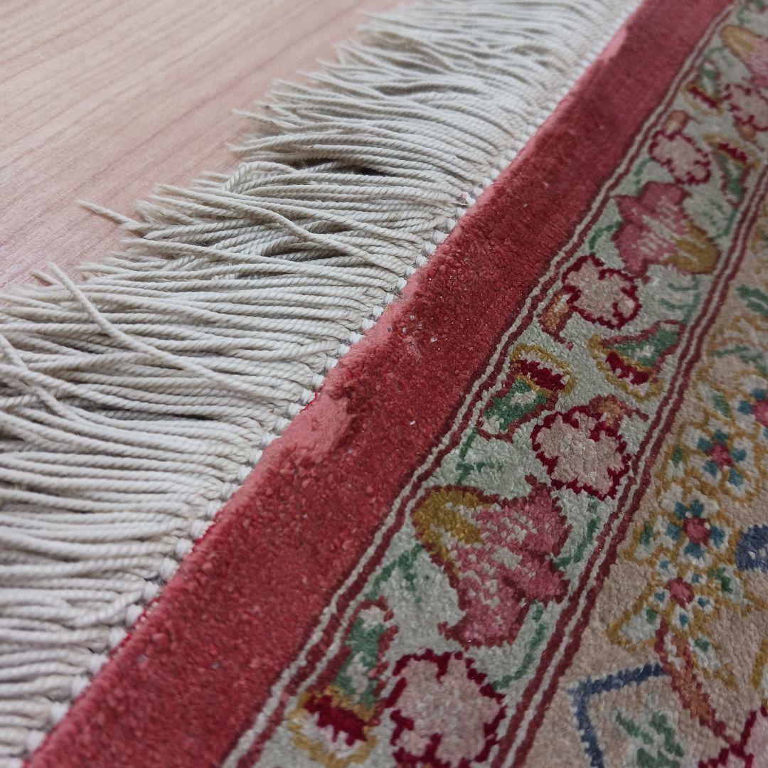 Y3295 高級ペルシャ絨毯 クム産 シルク100% 手織り110万ノット