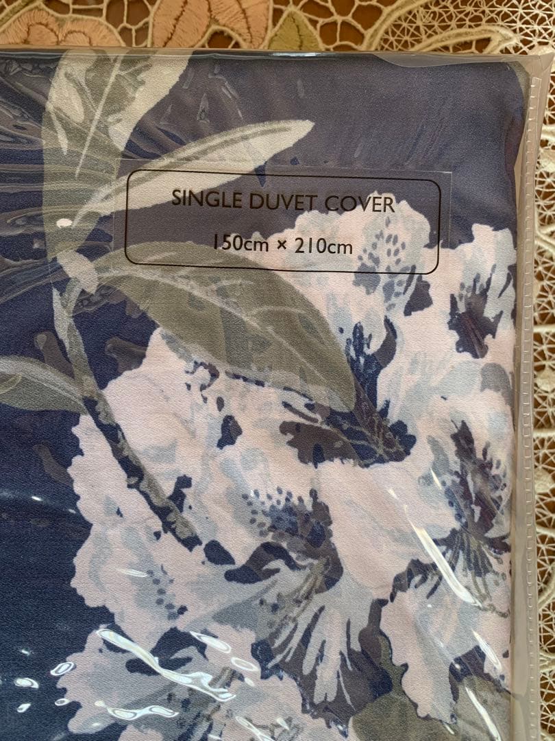 新品ローラアシュレイアデリーンシースプレイ掛け布団カバーデュベカバーネイビー花柄