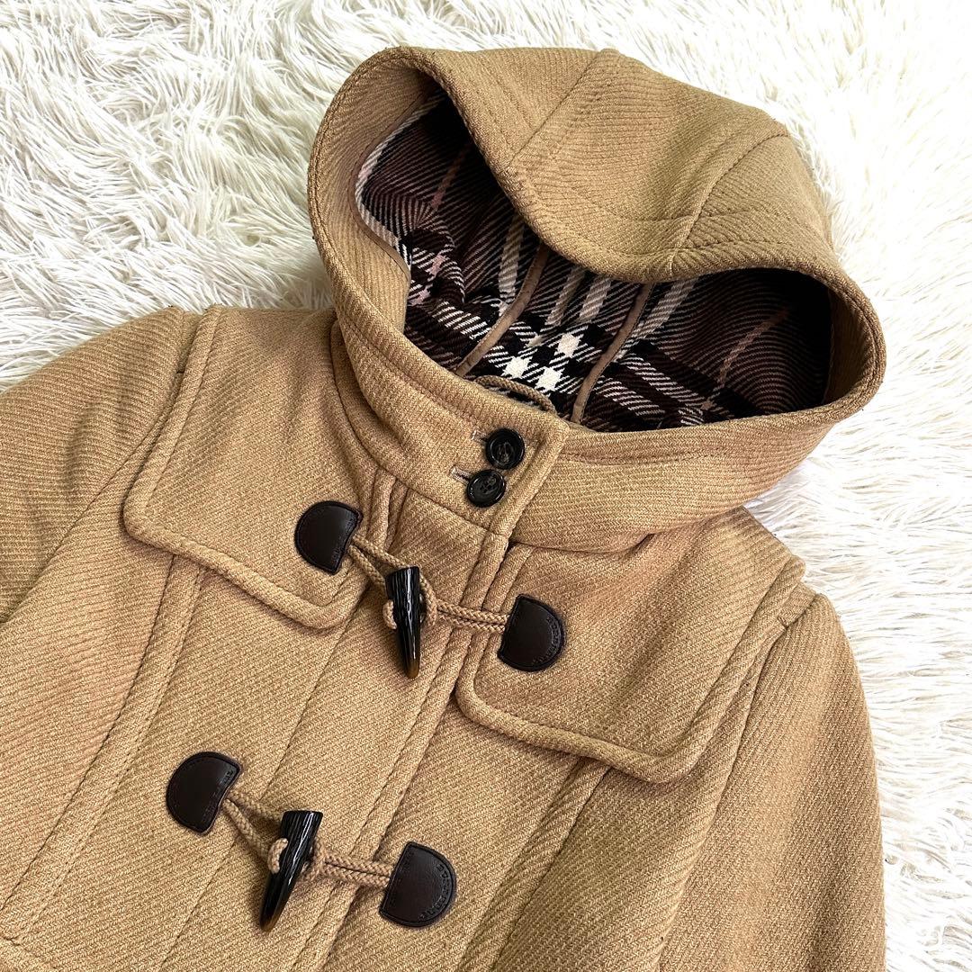 極美品✨バーバリーブルーレーベル ダッフルコート ヘリンボーン ノバチェック M