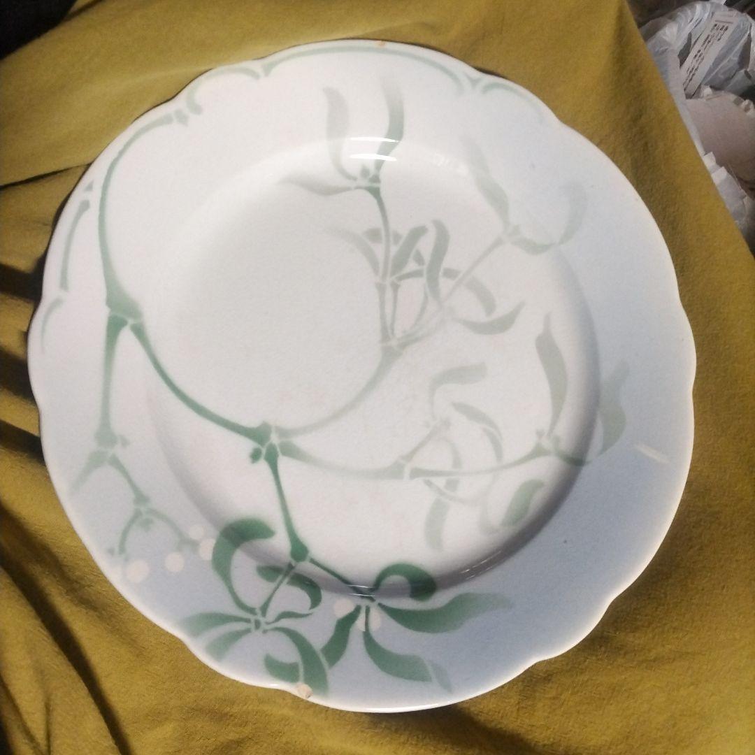 リュネヴィル窯、エドモン・ラシュナルデザイン、宿り木柄、ディナープレート（４)