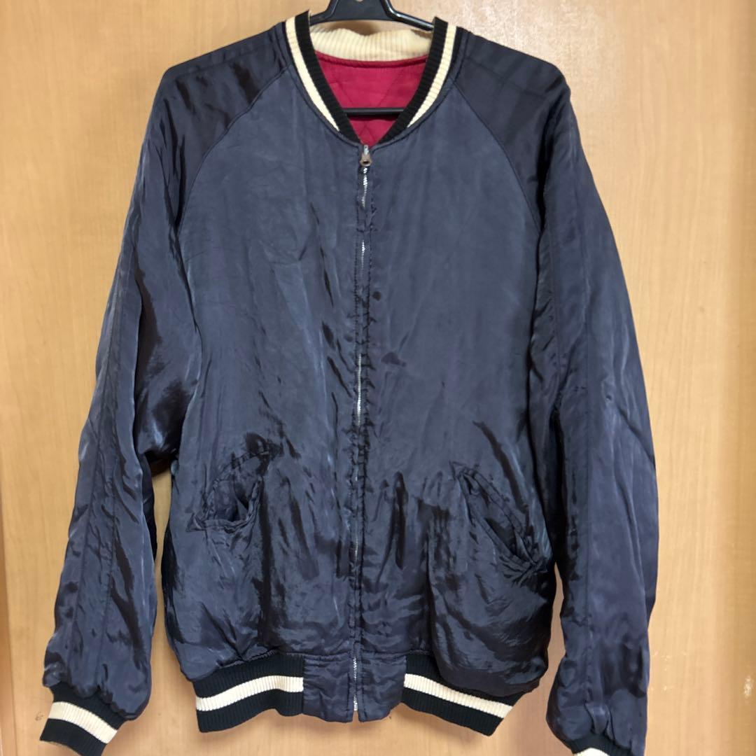 ハリウッドランチマーケット　スカジャン　リバーシブル　ブルーブルー　東洋