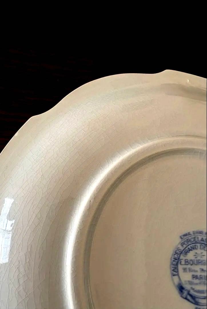 希少 エミールブルジョワ アンティークディナープレート 26cm 10角形