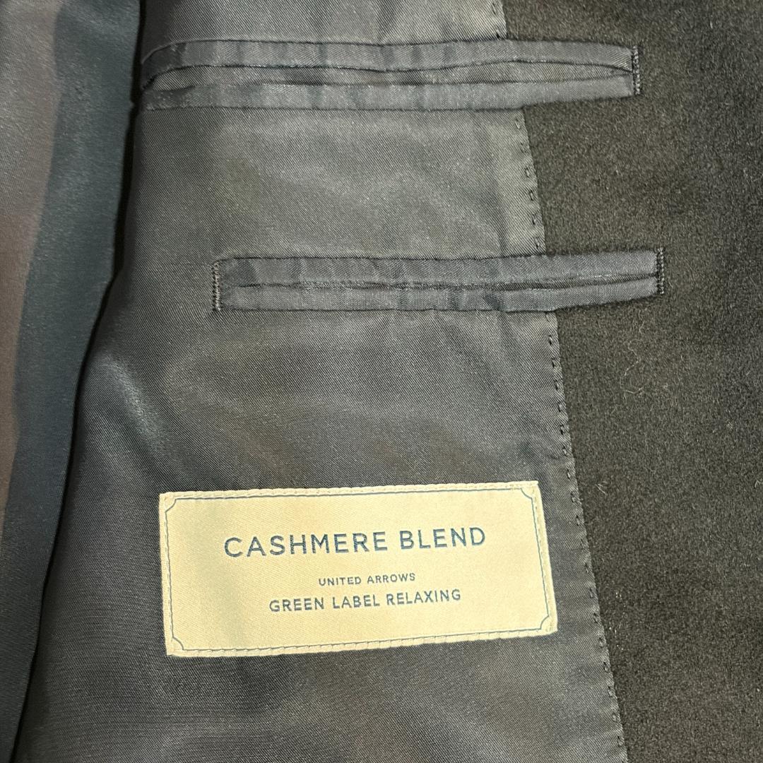 green label relaxing ウールカシミヤ コート M ネイビー