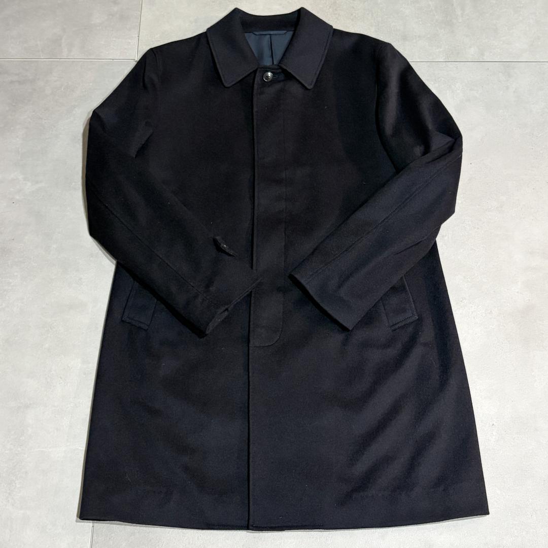 green label relaxing ウールカシミヤ コート M ネイビー