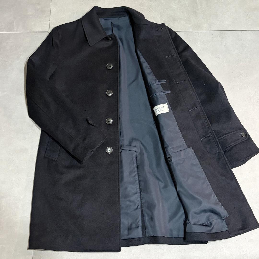 green label relaxing ウールカシミヤ コート M ネイビー