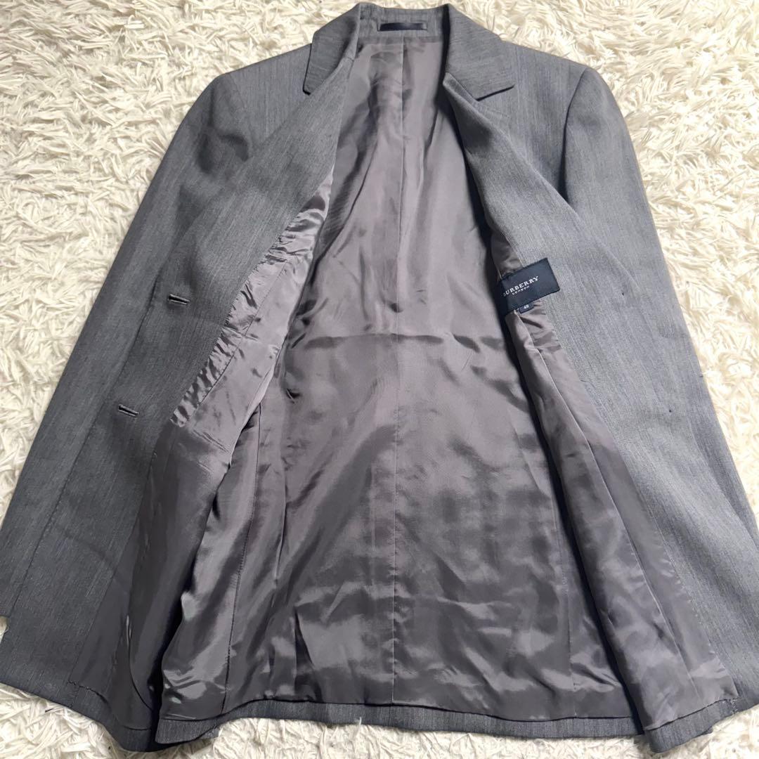 バーバリーロンドン パンツスーツ セットアップ テーラード 2B グレー M〜L