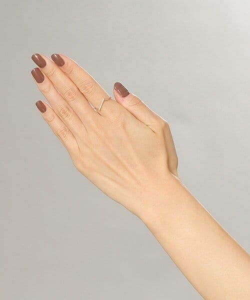 COCOSHNIK│K10ダイヤモンド ダイヤゴナルライン リング【超美品】