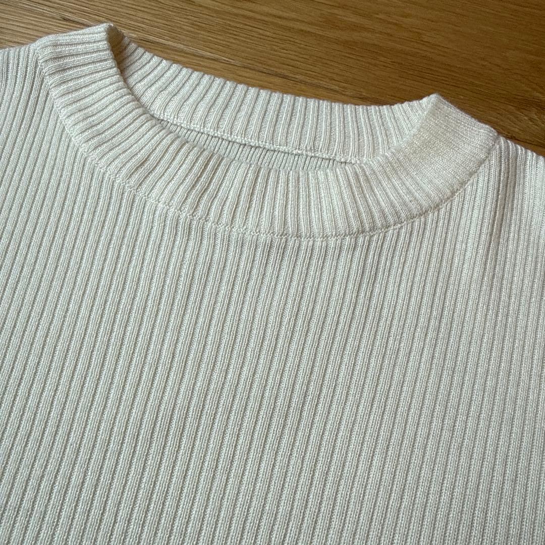 our 洗えるハイネックニット オフホワイト