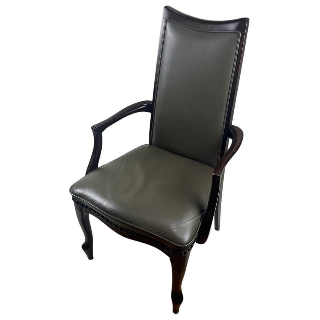 【ビンテージ】マルニ木工 maruni ベルサイユアームチェア 猫脚 鋲打ち