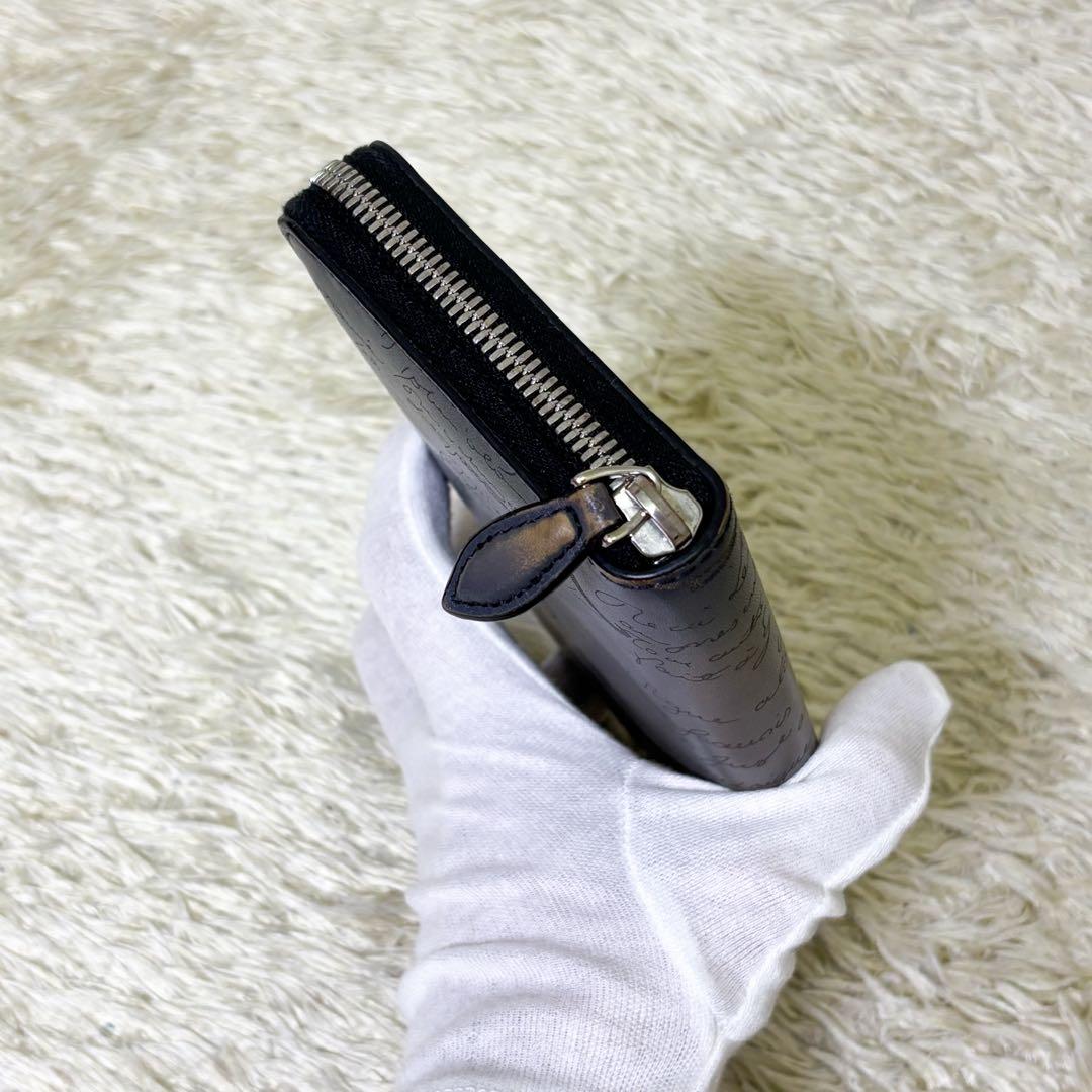 【極美品】ベルルッティ 長財布 イタウバ カリグラフィ スクリットレザー グレー