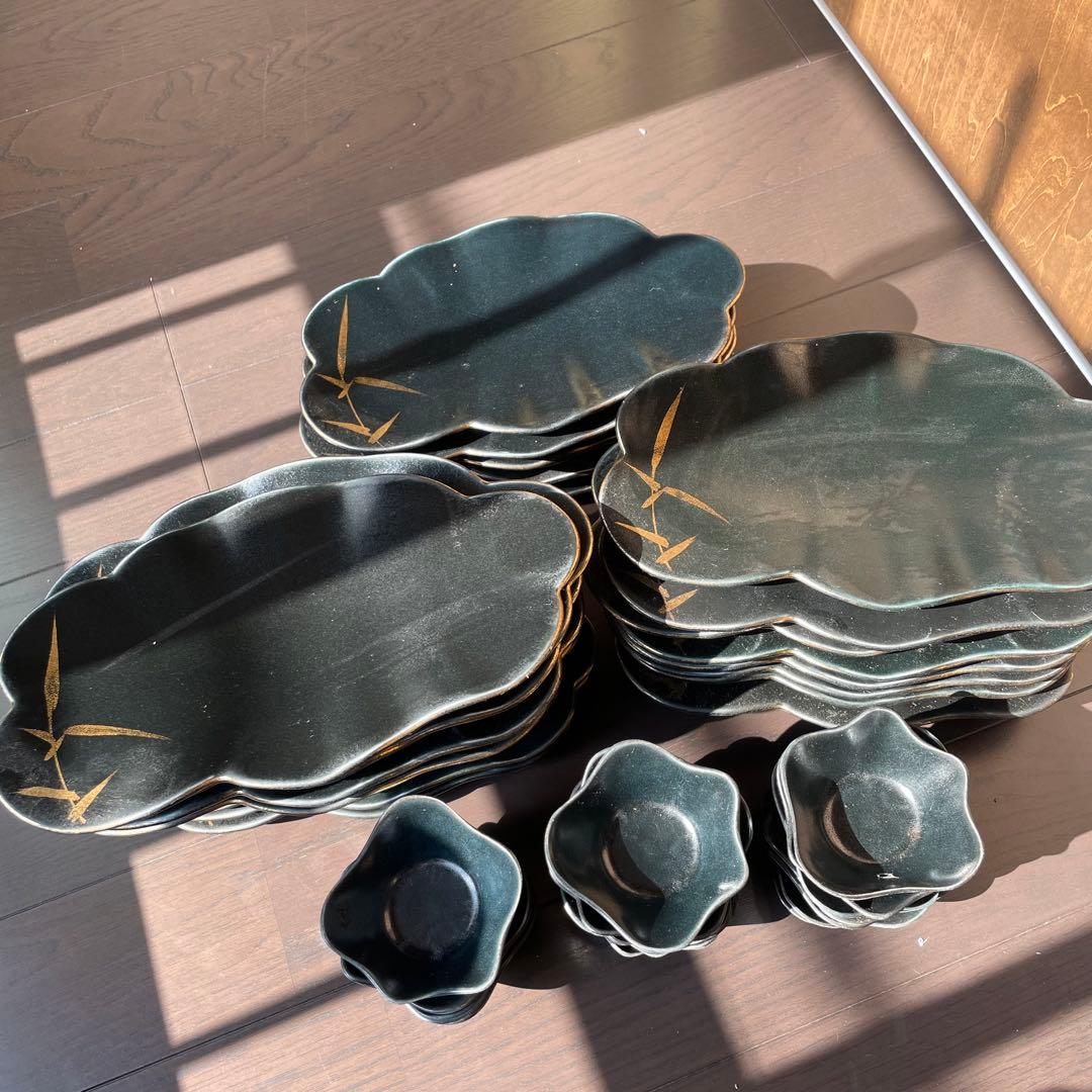 和食器　まとめ売り　25刺身皿　26×14 醤油皿セット　有田焼　五清窯　有田焼