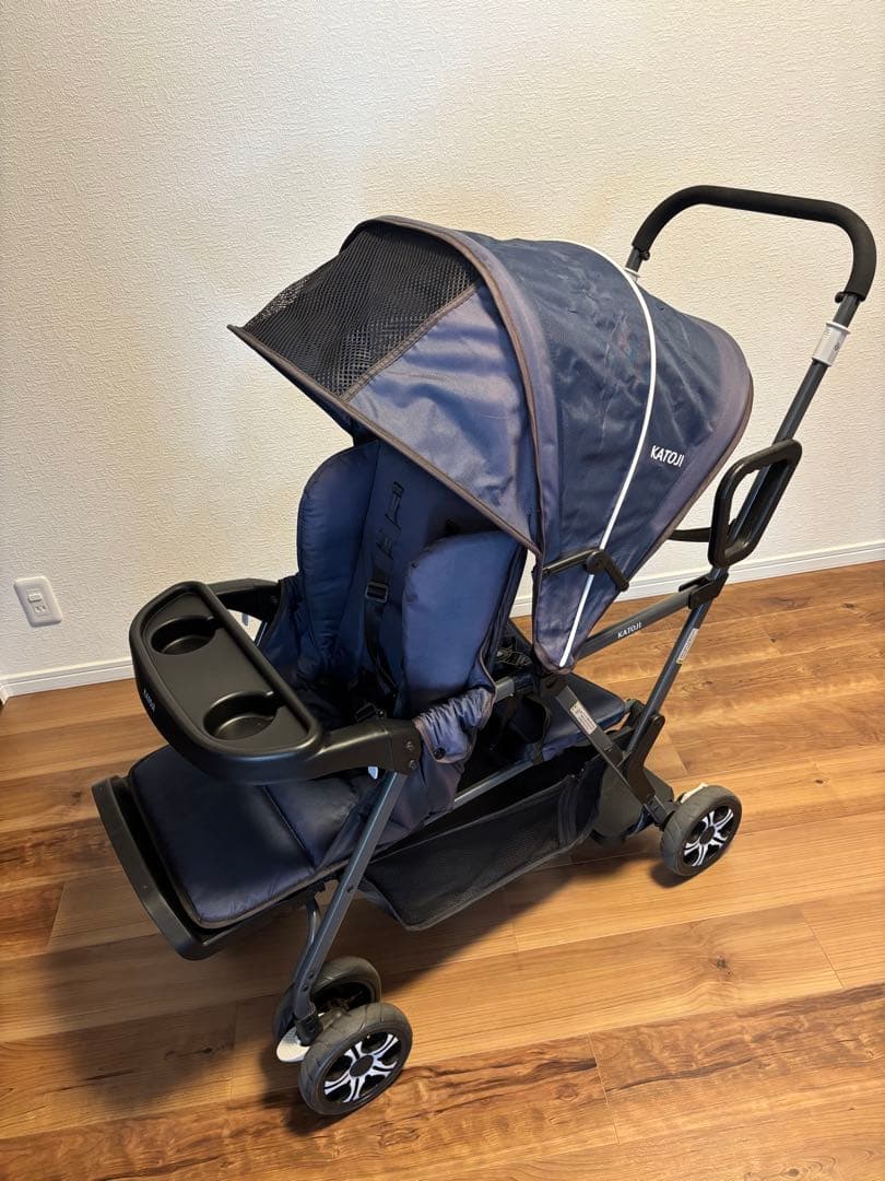 KATOJI ネイビー 折りたたみ式ベビーカー
