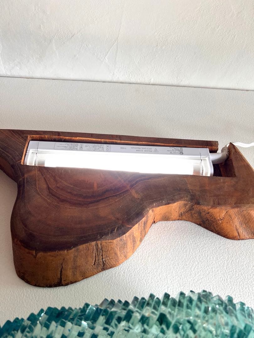 バリ島オーダー品！ガラス工芸！良い波♪ライト付き　ウェーブオブジェです♪