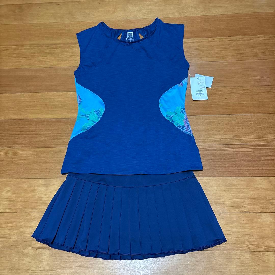 新品タグ付き　elevenテニスシャツ、スカート、 ２点セット