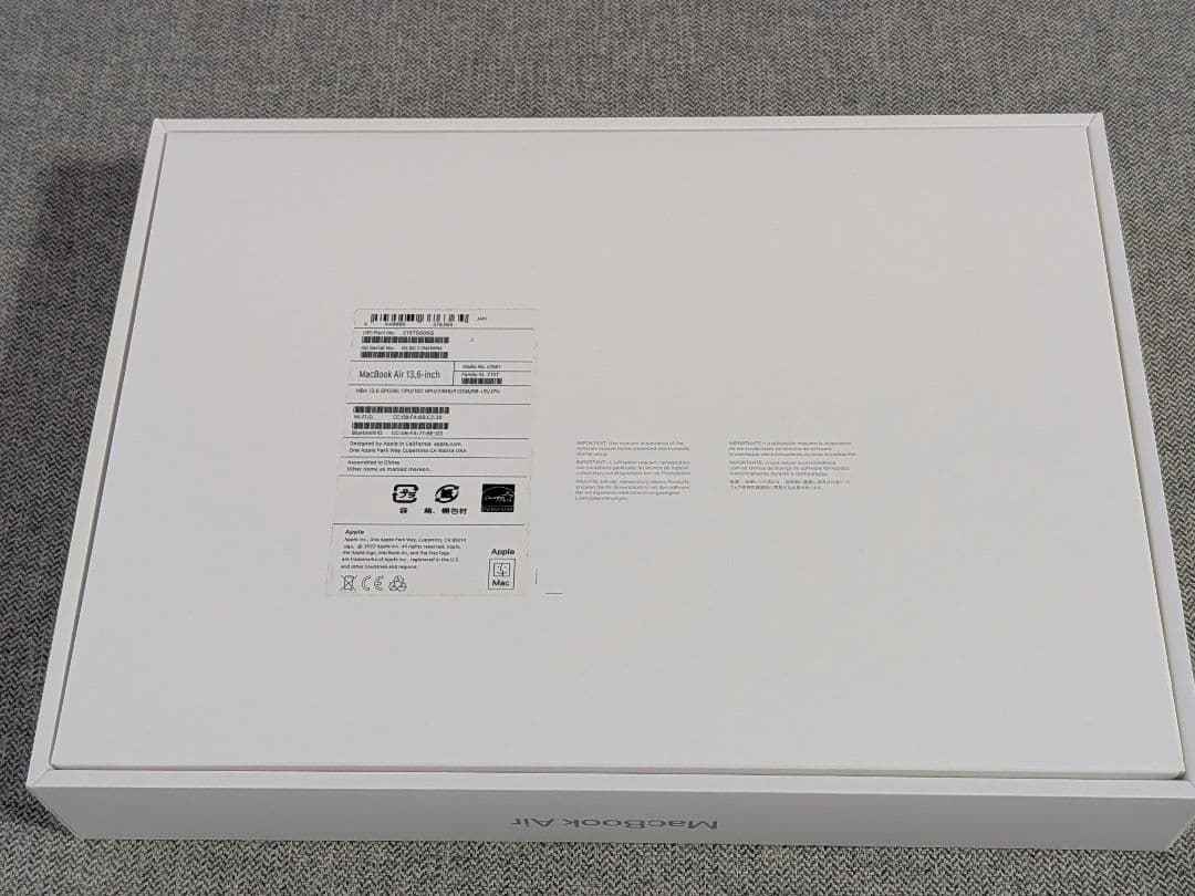 M2 MacBook Air メモリ 24GB SSD 512GB
