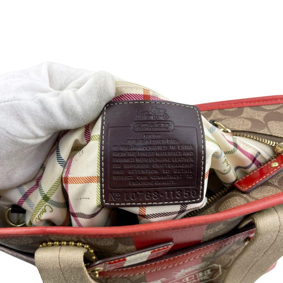 ✨美品 COACH コーチ トートバッグ 11350 シグネチャー PVC