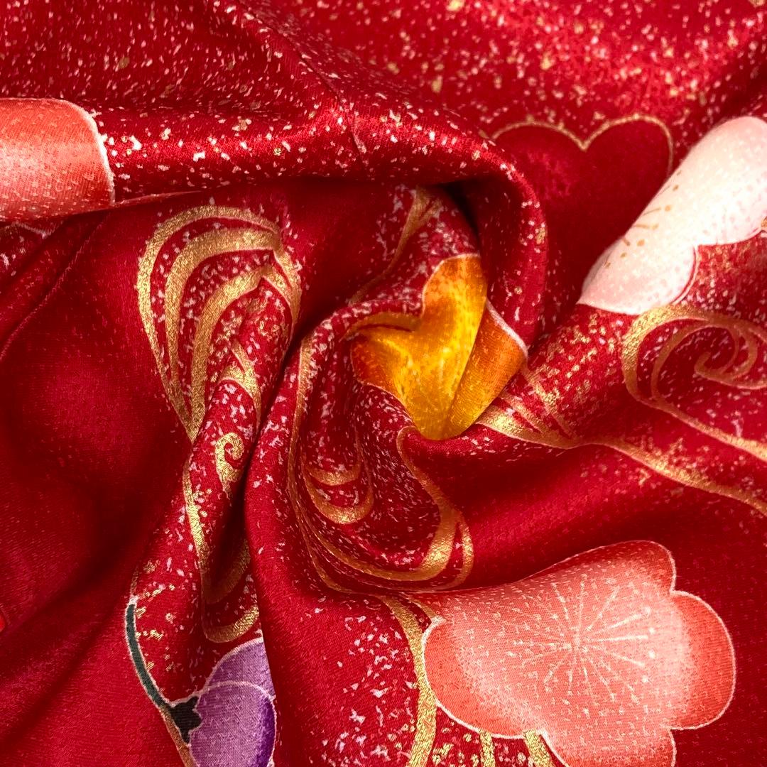 【着物と帯 時流】O24165s◇七五三 7才女の子着物・長襦袢セット◇正絹