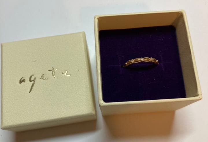 ※なみさん専用　agete アガット ドレスリング　2号　ピンキーリング