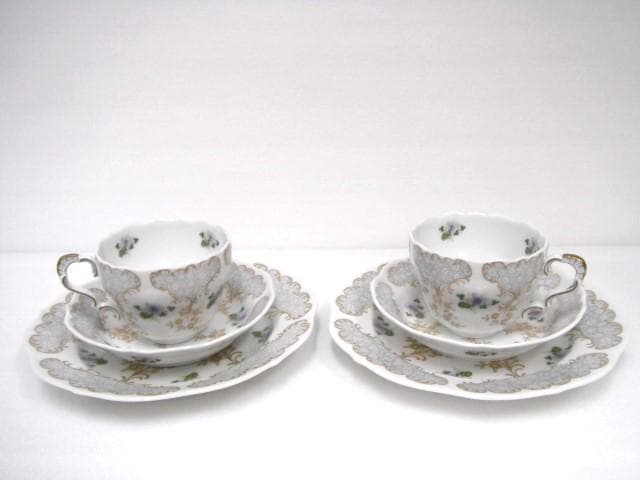 250/美品 リンドナー トリオ カップ＆ソーサー＆プレート トリオ ペアセット