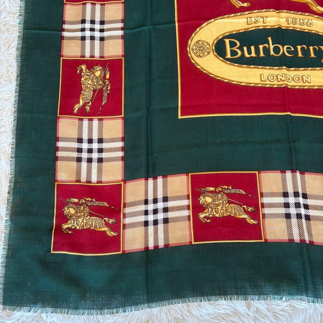 【希少・超美品】Burberrys 大判ストール ウール ノバチェック 騎士