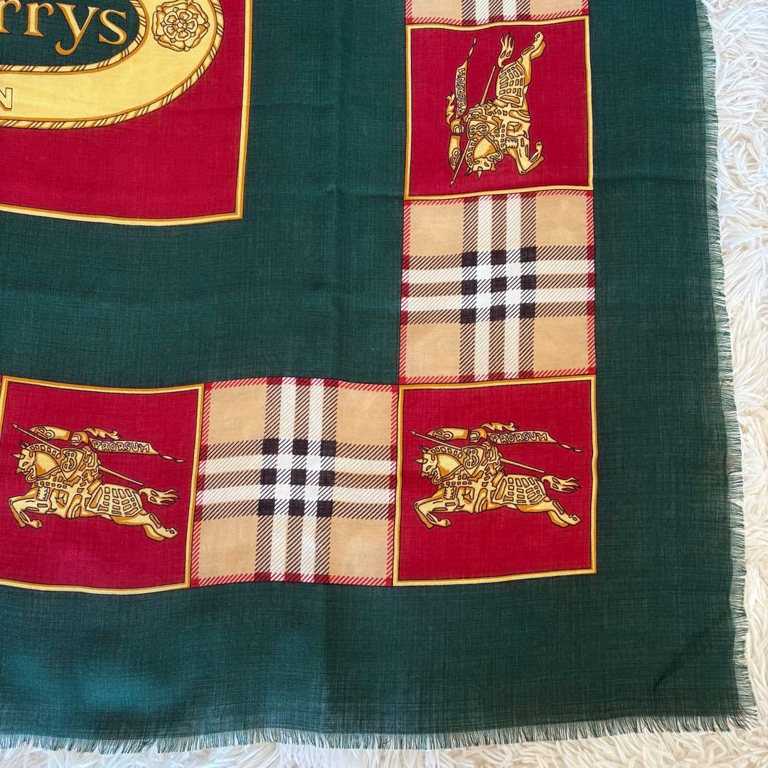 【希少・超美品】Burberrys 大判ストール ウール ノバチェック 騎士