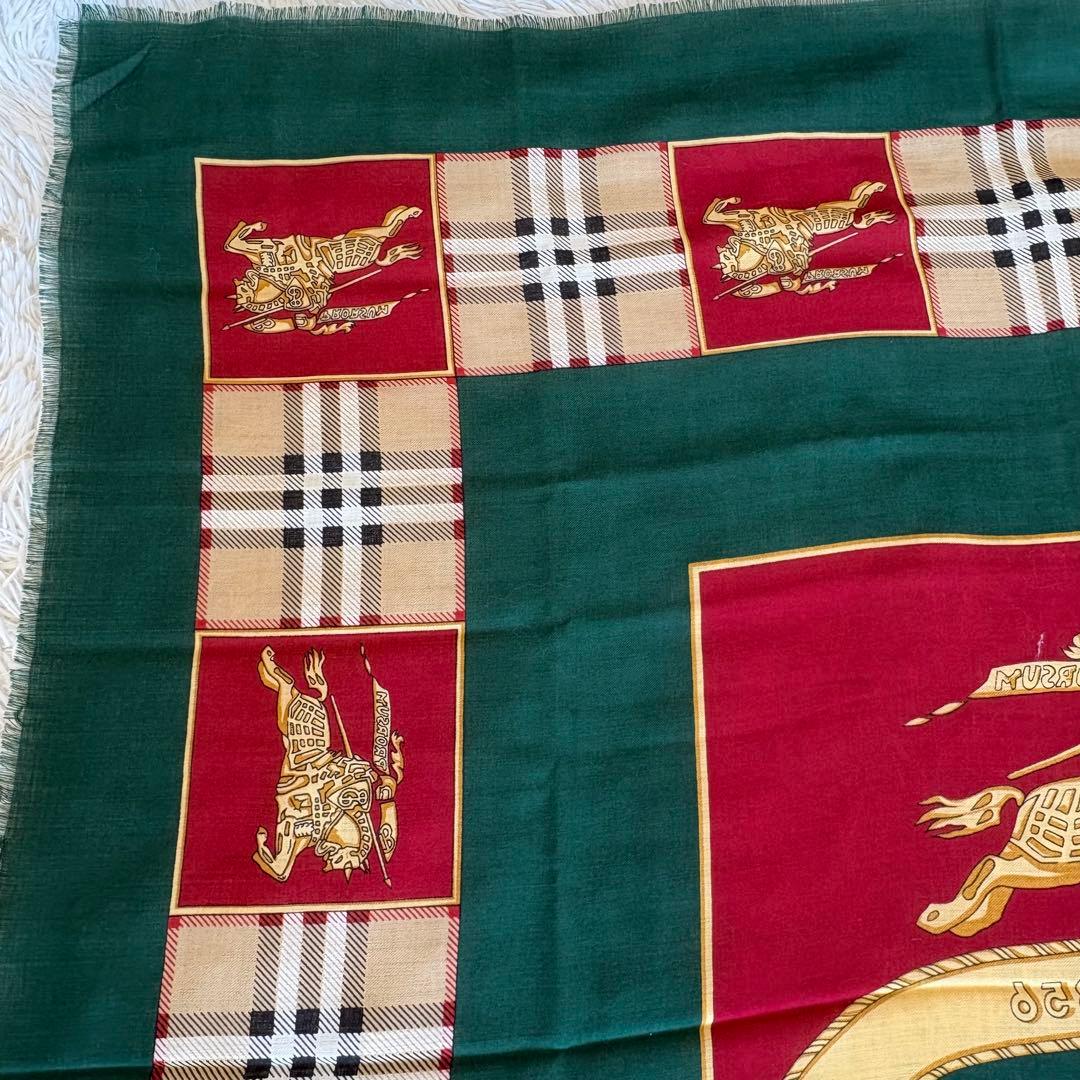 【希少・超美品】Burberrys 大判ストール ウール ノバチェック 騎士