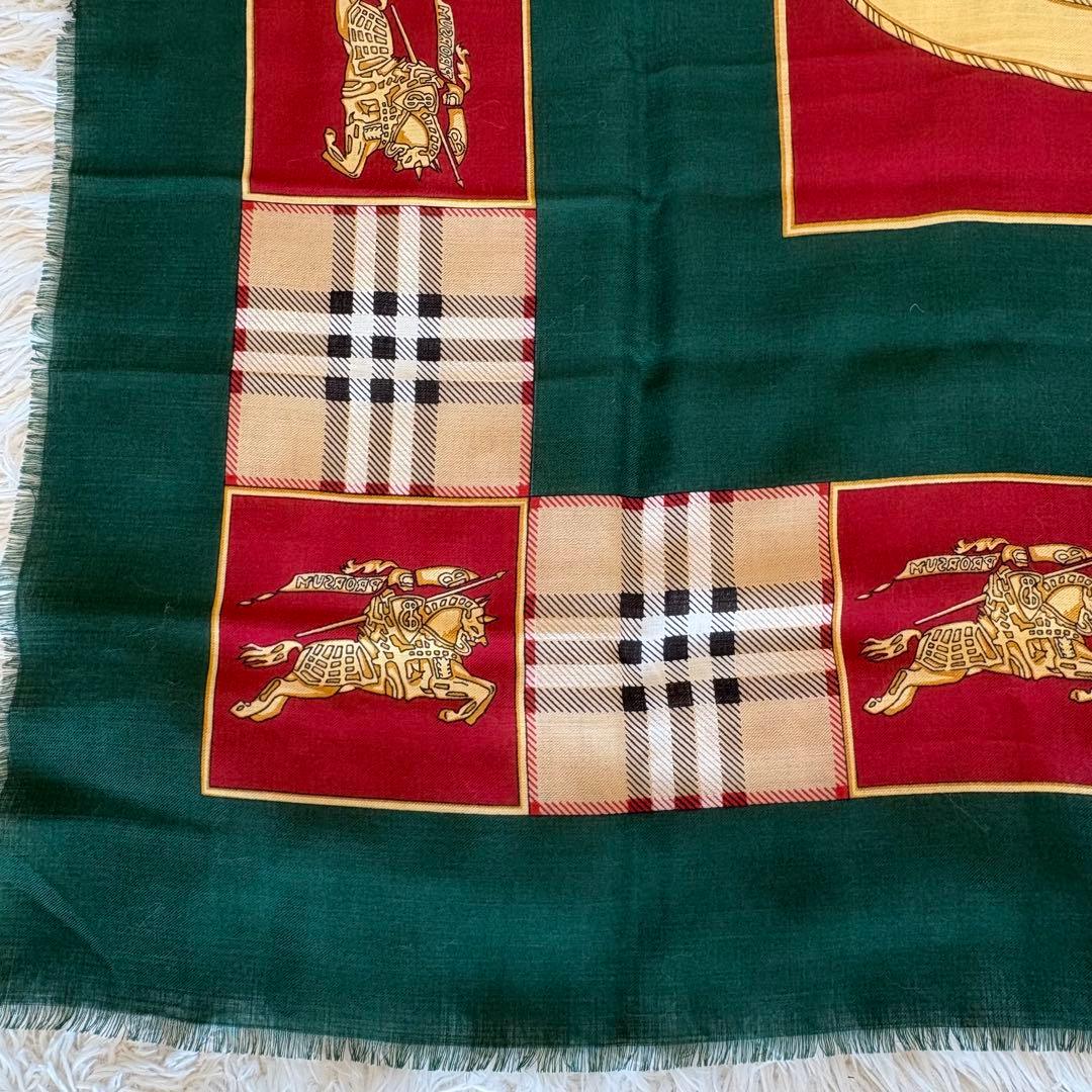 【希少・超美品】Burberrys 大判ストール ウール ノバチェック 騎士