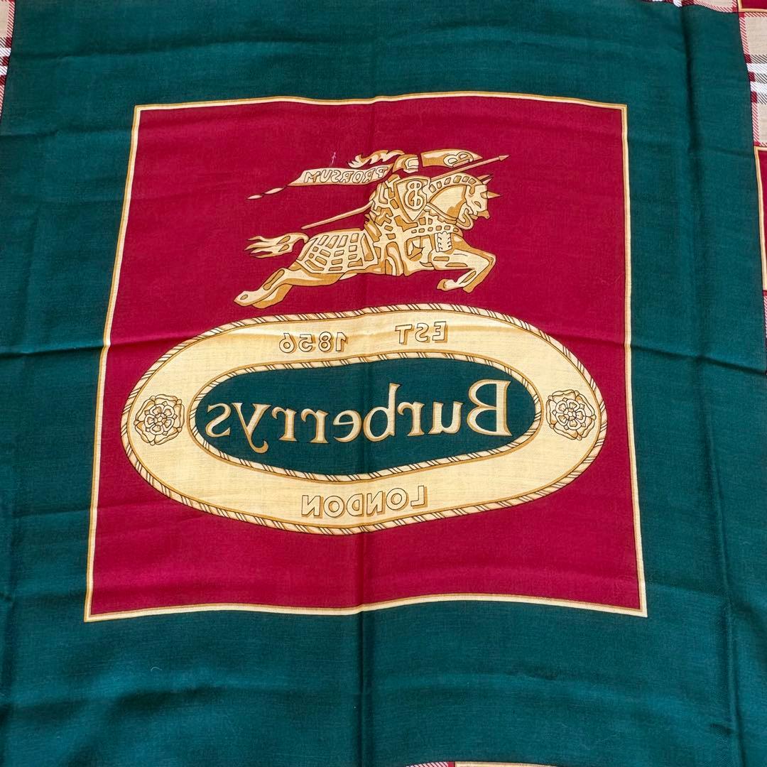 【希少・超美品】Burberrys 大判ストール ウール ノバチェック 騎士