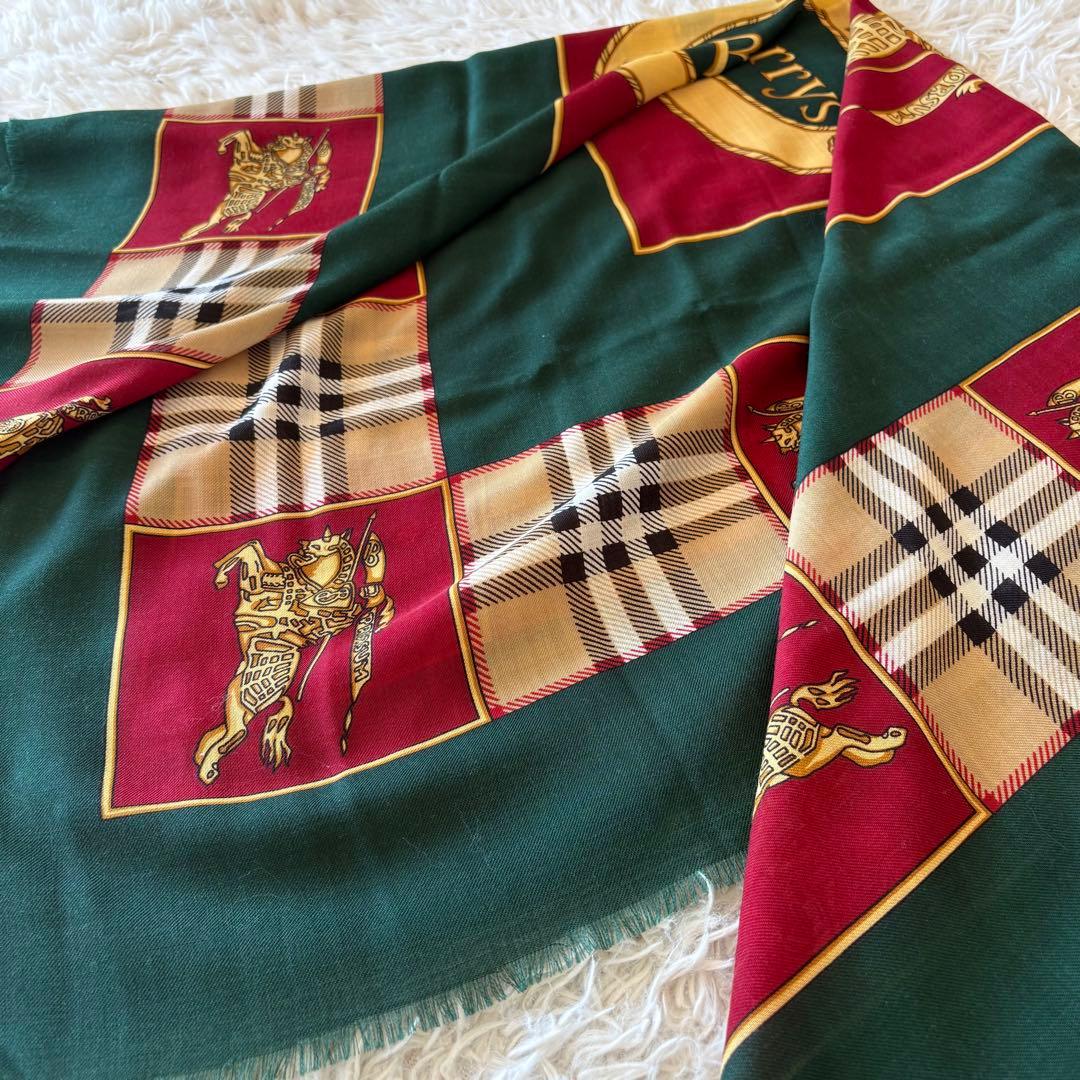 【希少・超美品】Burberrys 大判ストール ウール ノバチェック 騎士