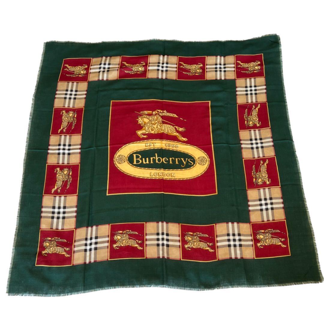 【希少・超美品】Burberrys 大判ストール ウール ノバチェック 騎士