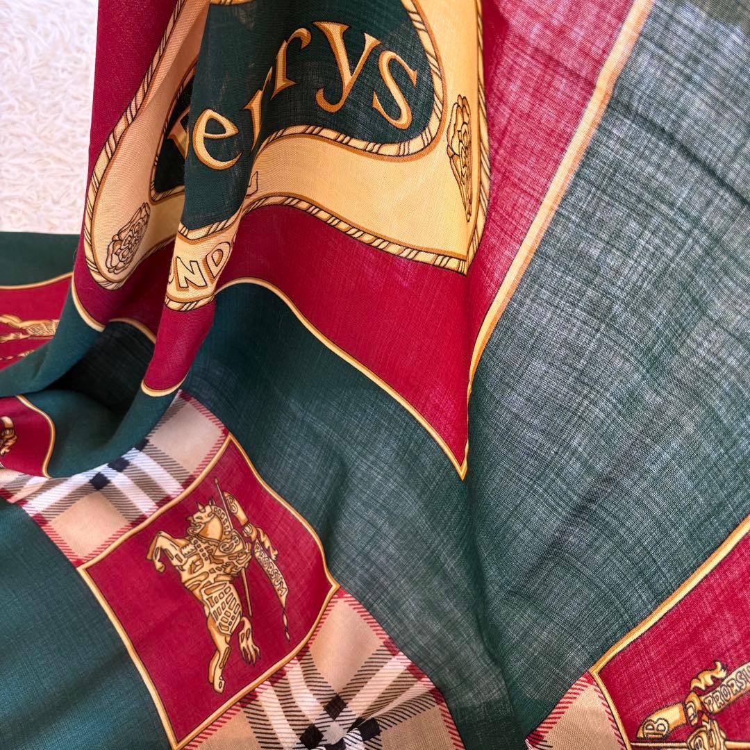 【希少・超美品】Burberrys 大判ストール ウール ノバチェック 騎士