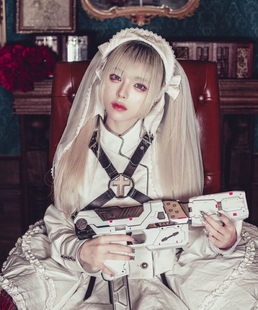 【HIDOLATRAL THEODOL】拘束十字架軍服ジャケット WHITE