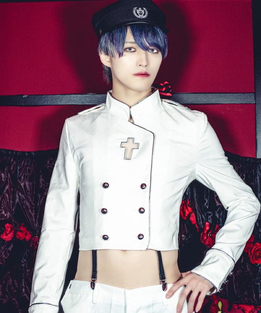 【HIDOLATRAL THEODOL】拘束十字架軍服ジャケット WHITE