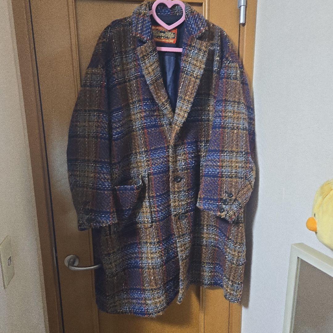 RNA バルキーチェックルーズ チェスターコート